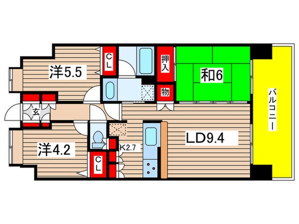 ダイアパレス京葉蘇我Ⅱ（1002）の物件間取画像